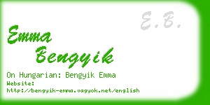 emma bengyik business card